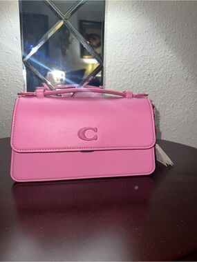 Coach Pink Leather Juno Top-Handle Shoulder Bag (discontinued)
